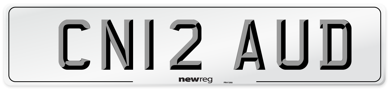 CN12 AUD Number Plate from New Reg